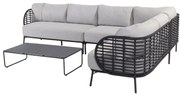 Fabrice hoek loungeset 5 delig antraciet rope 4 Seasons Outdoor