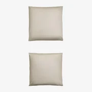 Set Van 2 Sampras Satijnen Kussenslopen Met Een Draaddichtheid Van 300 Naakt Beige & 60 X 60 Cm - Sklum