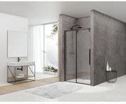 Van Rijn Products ST06 Softclose schuifdeur met 8mm helderglas 118x200cm inclusief greep zwart ST06300120ZW
