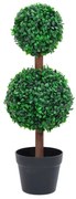 vidaXL Kunstplant met pot buxus bolvorming 60 cm groen