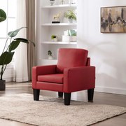 vidaXL Fauteuil kunstleer rood