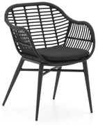 Dining tuinstoel | Intenso Azora | Wicker (vlechtwerk) | Zwart | Kees Smit Tuinmeubelen