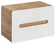 Comad Aruba White 829 FSC onderkast 80cm voor waskom eiken/wit