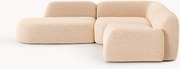 Modulaire bouclé hoekbank Wolke (4-zits) met chaise longue