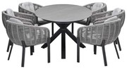 Garden Impressions Padula tuinset 7-delig - Scot tuintafel Napoli sand 230x115 cm