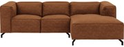 Goossens Bank Calvin cognac, micro leer, 2-zits, modern design