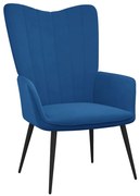 vidaXL Relaxstoel fluweel blauw