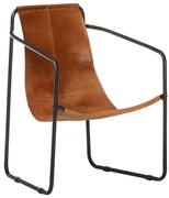 vidaXL Relaxfauteuil echt leer bruin