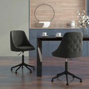 vidaXL Eetkamerstoelen 2 st fluweel donkergrijs