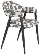 Dutchbone Miyo Design Eetkamerstoel Zwart Wit