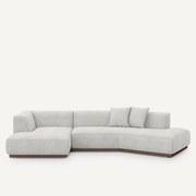 Linkse open hoekbank in gespikkelde stof, Jacopo