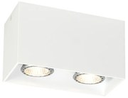 Design opbouwSpot / Opbouwspot / Plafondspot wit 2-lichts GU10 50mm - Qubo Design, Modern GU10 Binnenverlichting Lamp