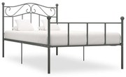 vidaXL Bedframe metaal grijs 90x200 cm