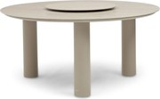 Dining Tuintafel rond 158 cm met lazy susan Zand/Beige Trino