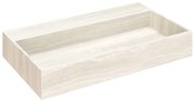 Saniclear White Travertin marmer wastafel 80x46cm zonder kraangat