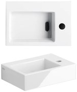 Clou Flush 2 fontein - 36x24.5x9cm - met kraangat - met plug - Keramiek Wit CL/03.03020