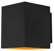 Design wandlamp zwart en goud vierkant - Sola