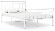 vidaXL Bedframe metaal wit 120x200 cm