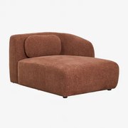 Rechts Chaise Longue Module Voor Modulaire Bank In Chenille Coquette Roestbruin Chenille - Sklum