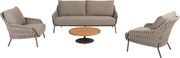 Montera stoel bank loungeset 4 delig teak rope terre 4 Seasons Outdoor
