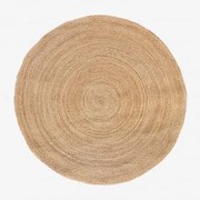 Jute Vloerkleed Rond (ø145 Cm) Neferet Yute - Sklum