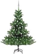 vidaXL Kunstkerstboom Nordmann met LED's en kerstballen 180 cm groen