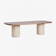 Rechthoekige Tuin Tafel 270x110 Cm Van Acaciahout Bogota Donker Acaciabruin & Beige Tapioca - Sklum
