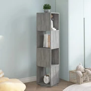 vidaXL Draaikast 34,5x34,5x75,5 cm spaanplaat betongrijs
