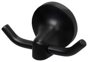 Haceka Aspen Handdoekhaak - dubbel - rond - mat zwart 1209515