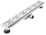 Adema Ralo douchegoot - 70cm - met rooster - met flens - geborsteld RVS SW1408481/SW1408490