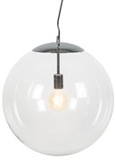 Eettafel / Eetkamer Scandinavische hanglamp chroom met helder glas - Ball 50 Design, Modern E27 Scandinavisch bol / globe / rond Binnenverlichting Lamp