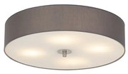 Landelijke plafondlamp grijs 50 cm - Drum