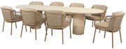 4 Seasons Outdoor Martinique tuinset amber met Hampton tafel 300 cm TuinsetTuinstoel   beige weerbestendig
