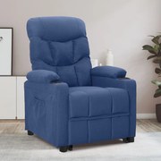 vidaXL Fauteuil verstelbaar stof blauw