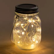 Glazen Pot Op Zonne-energie Met Zol Led-slinger Transparant - Sklum