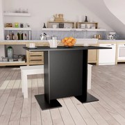 vidaXL Eettafel 110x60x75 cm bewerkt hout zwart