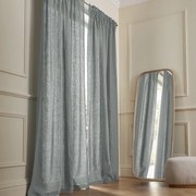 Gordijn van gewassen Linnen met ruflette-afwerking, Private