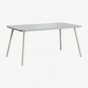 Rectangular Eettafel 160x90 Cm Van Glas En Aluminium Arhiza Groen – Khaki - Sklum