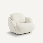 Ronde XL-fauteuil in bouclé, Alpine