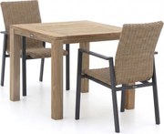 + 10% kassakorting | Diningset Manifesto | 2 personen teakhout | Tuinset stapelbaar | 3-delig | Kees Smit Tuinmeubelen