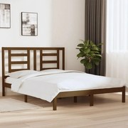 vidaXL Bedframe massief grenenhout honingbruin 160x200 cm