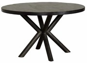 Tower Living Ronde Eettafel Mangohout 130 Cm Zwart Selva - 130 X 130cm.