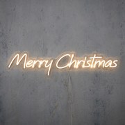 Kerst wandlamp neon wit - Merry Christmas