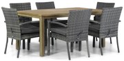 Tuinset 6 personen 160 cm Wicker Grijs Domani Furniture Albergo/Weston