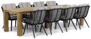 Tuinset 8 personen 300 cm Wicker/Aluminium/Aluminium/wicker Zwart Coco Azzano/Brighton