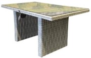 Ibiza lounge-dining tafel 140x80xH70 cm wit grijs