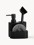 Afwasmiddeldispenser Poly met spons, 3-delig
