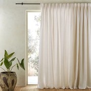 Linnen gordijn met katoenen voering, Vlaamse plooien, Colin