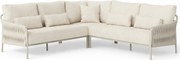 Fiavè hoek loungeset 3 delig Camel sand | Misty rope | Beachy bouclé SUNS
