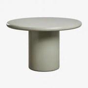 Ronde Tuintafel In Cement Namara Groene Lauerl & Ø120 Cm - Sklum